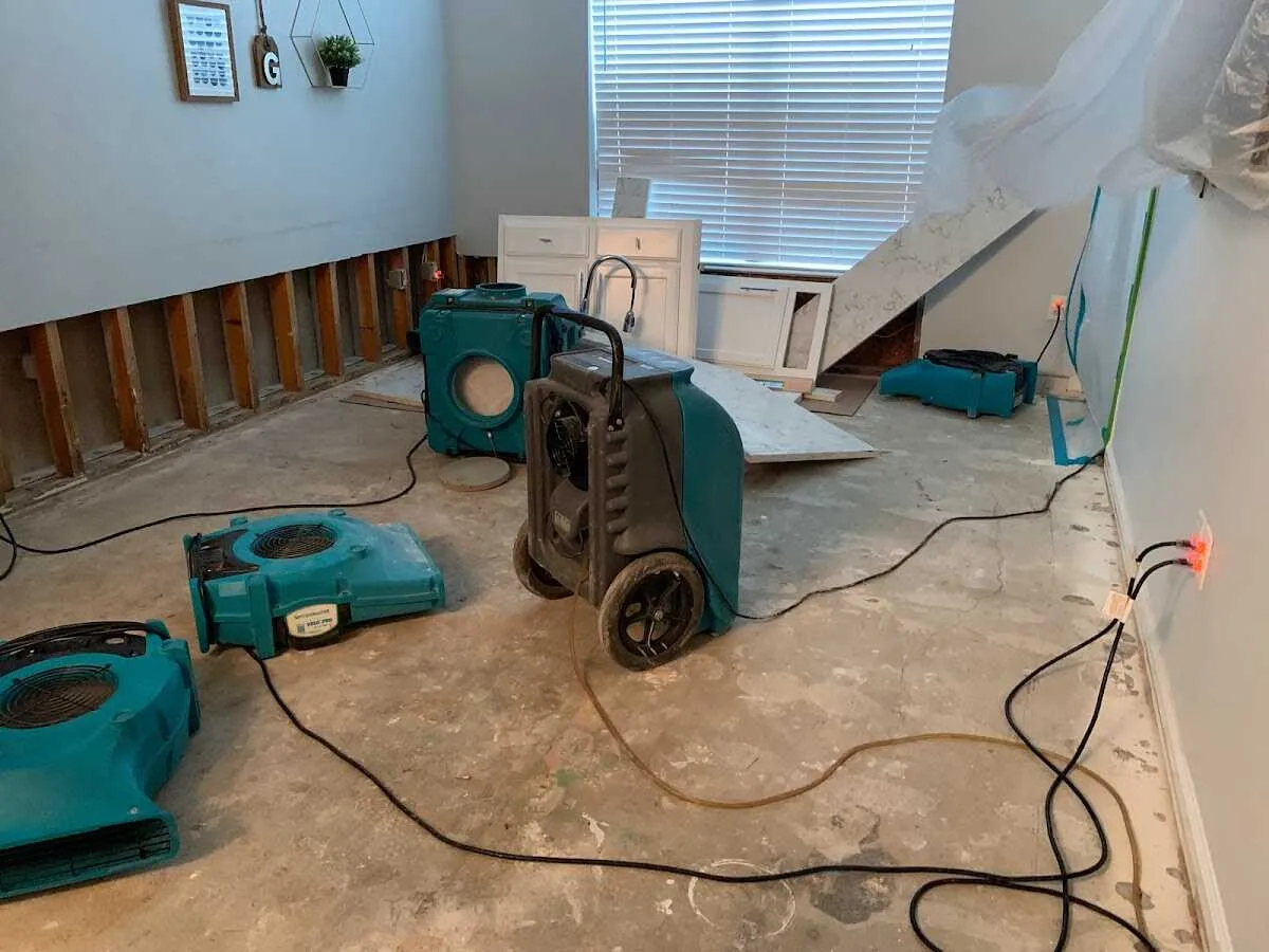 Dehumidifier in flood-cut room for Water Extraction & Removal in Flat Rock